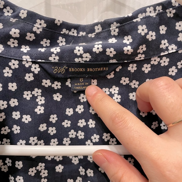 Brooks Brothers Navy Blue button down - Picture 2 of 3